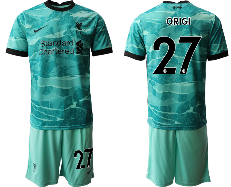 Men 2020-2021 club Liverpool away #27 green Soccer Jerseys->manchester city jersey->Soccer Club Jersey